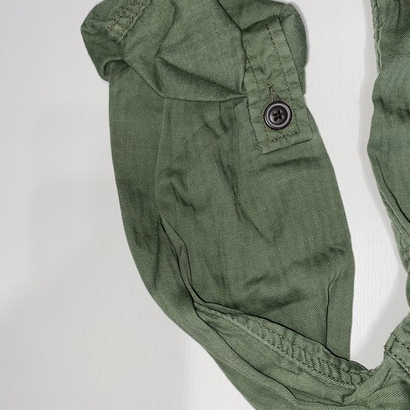 *Clearance* NWT American Eagle Outfitters Green Cargo Button Up Top Size Medium - Picture 4 of 5